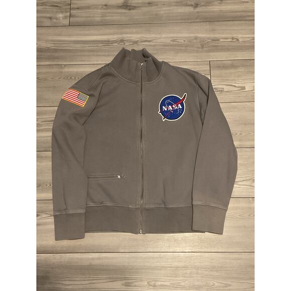 Red Canoe Nasa Rocket Scientist Full zip up sweatshirt Size Large - Picture 1 of 8
